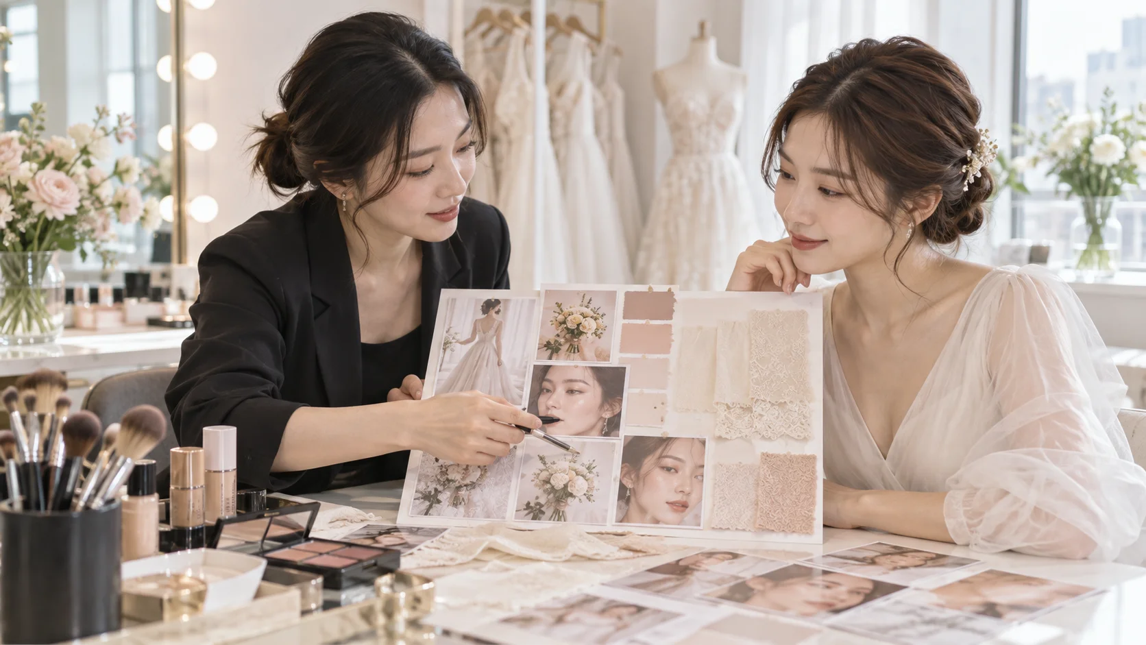 第一次新娘試妝怎麼準備?妝感、禮服與拍攝光線的溝通清單 第一次新娘試妝怎麼準備?妝感、禮服與拍攝光線的溝通清單