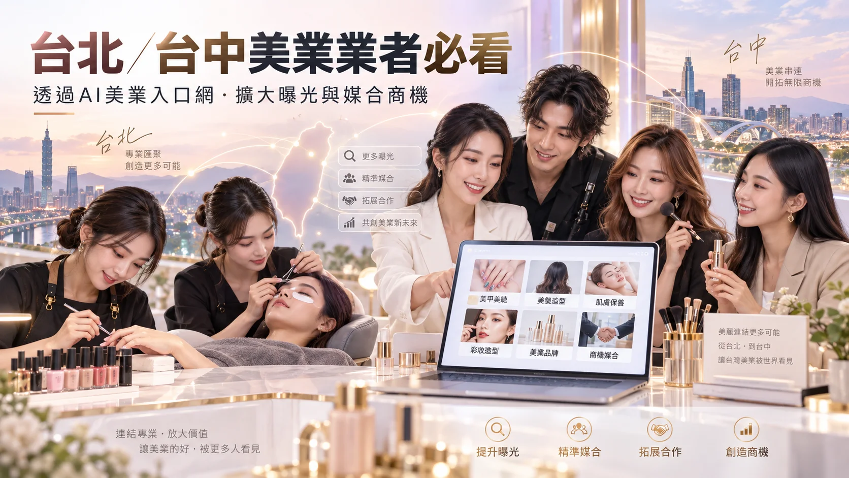 台北/台中美業業者必看：如何透過AI美業入口網擴大曝光與媒合商機